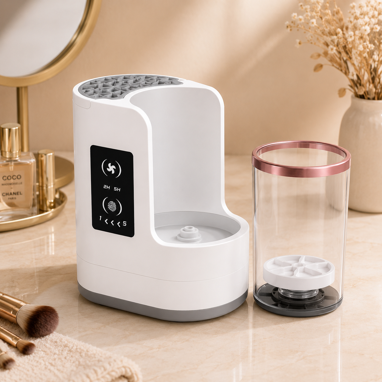 PureBrush System — Electric Makeup Brush Cleaner & Dryer