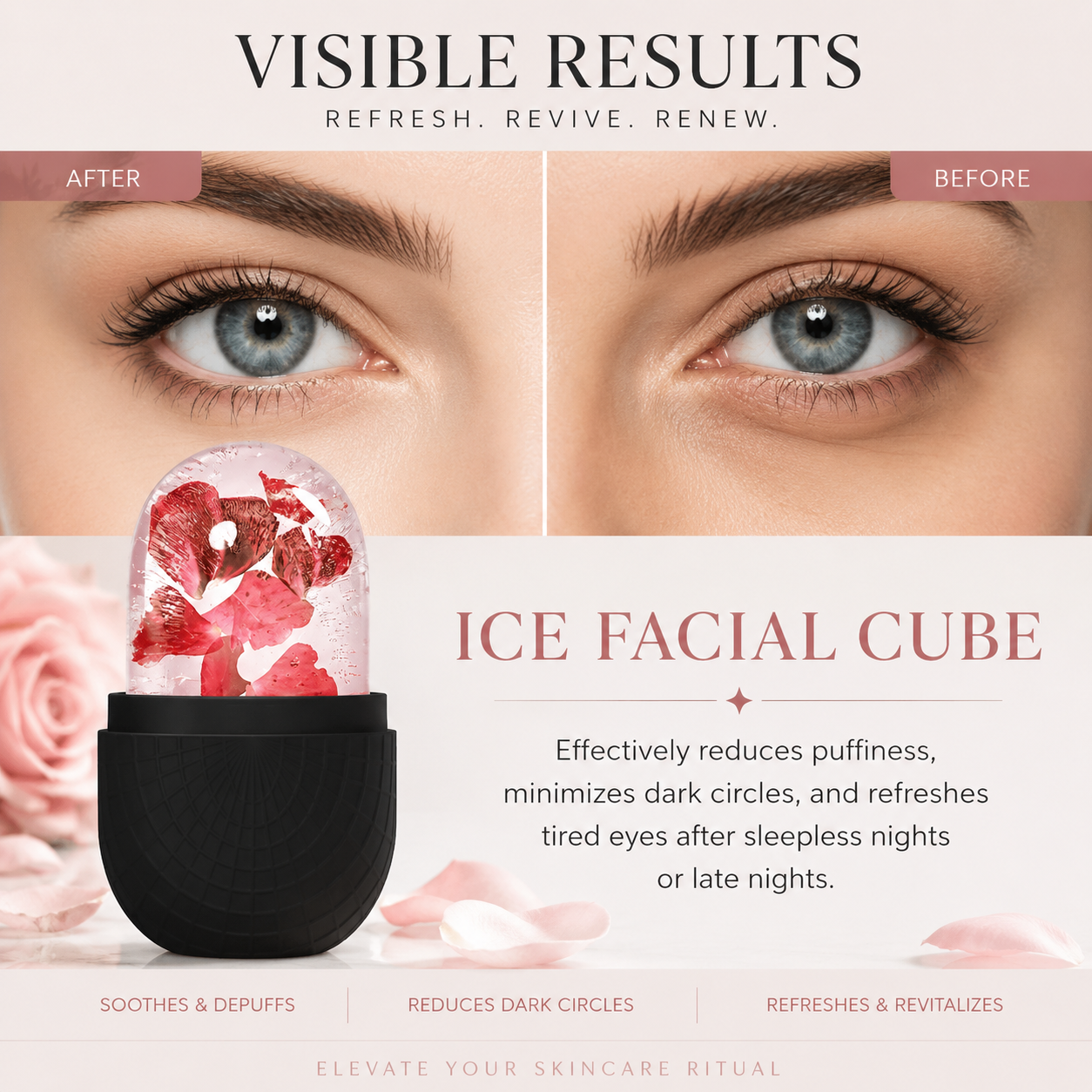 3Pcs Face Massager Kit Ice Face Roller Gua Sha Board Facial Massage Roller  Face Lifting Contouring Tools Beauty Skin Care Tools